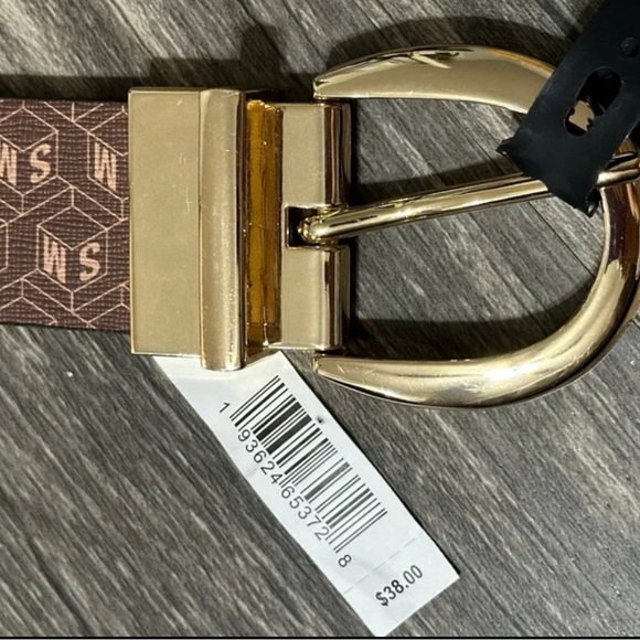 Steve Madden Women's Fish-Eye-Logo Waist Belt Reversible Size Medium - Picture 4 of 12